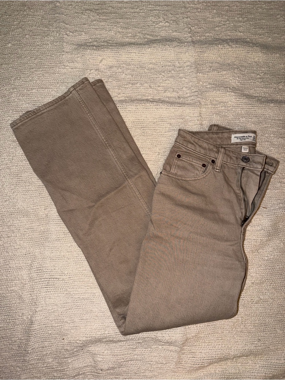 Abercrombie & Fitch Light Brown Straight Leg Jeans
